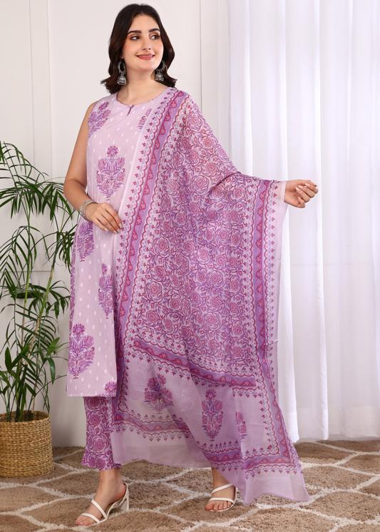 Plus Size Kurta Women's Floral Printed Tiered Style Dress