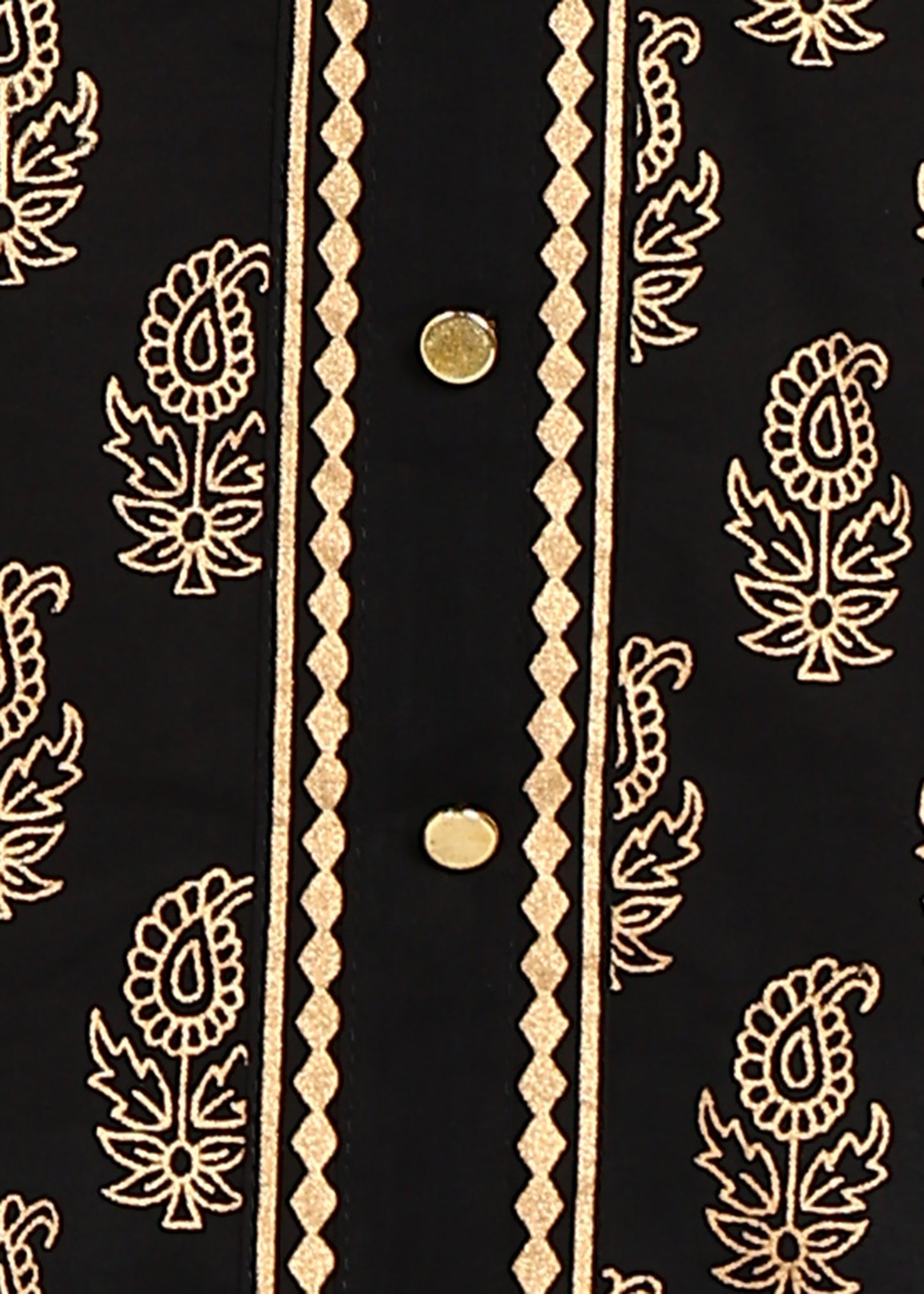 PLUS SIZE KURTA Women's Cotton Gold Print Anarkali Kurta