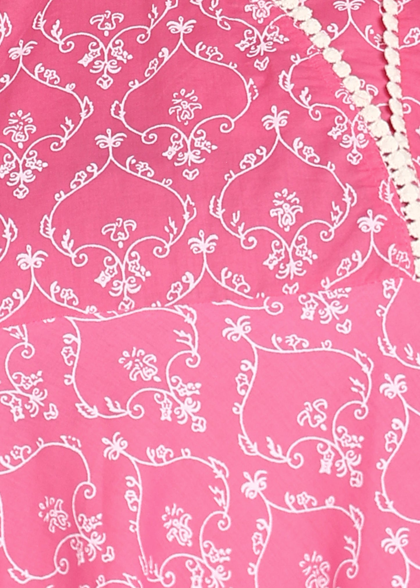 Plus Size Pink Printed A-Line Kurta