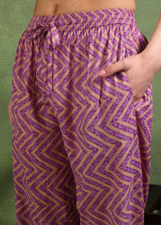 Plus Size Kurta Women's Cotton Calf Length 3/4th Sleeve Floral Printed Gotta patti Straight Kurta with Printed Pant & Dupatta