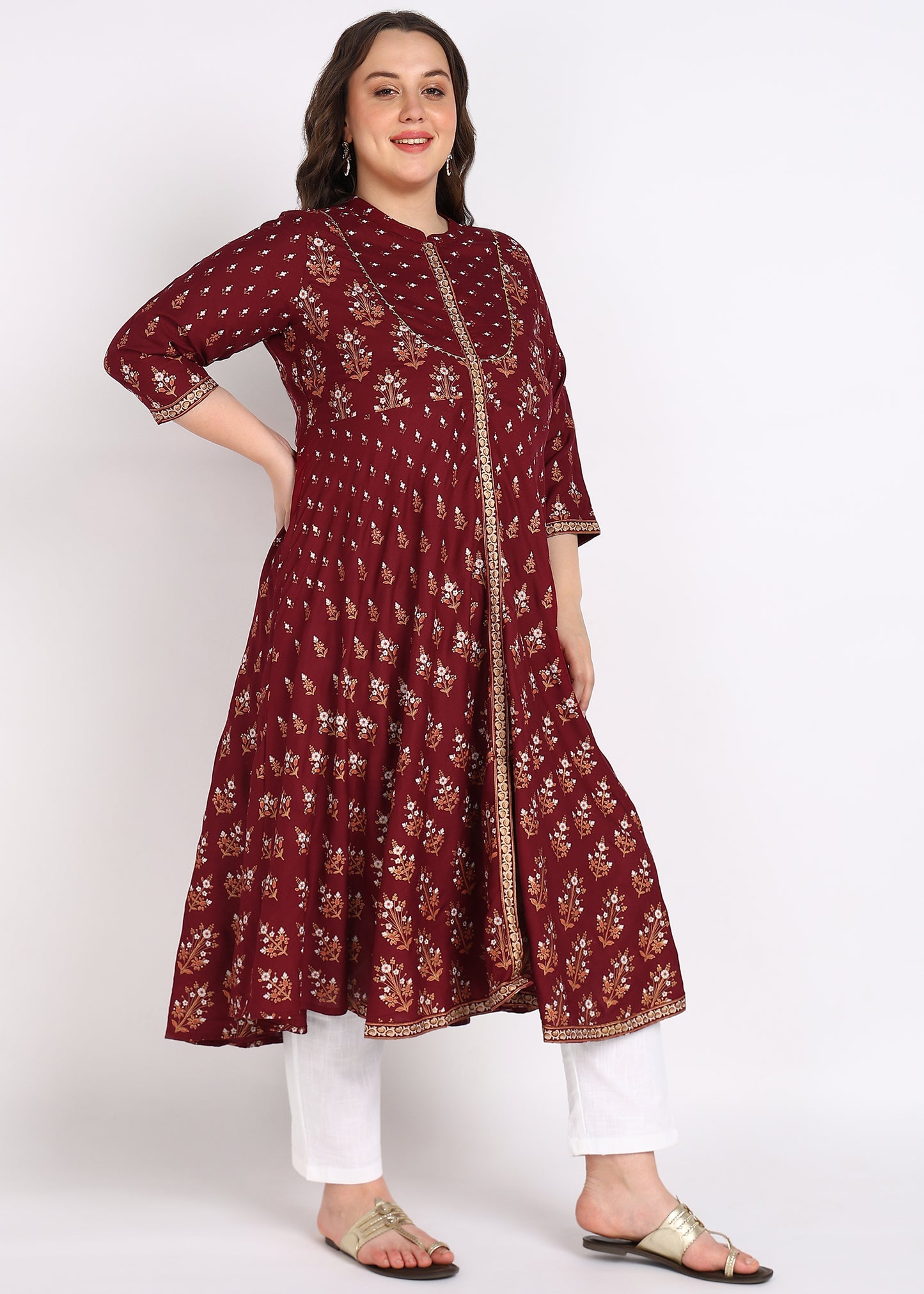 Graceful Green Plus Size Kurta – Refreshing Elegance & Comfort