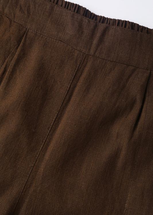 Cotton Slub Solid Regular Fit Casual Trouser Pants