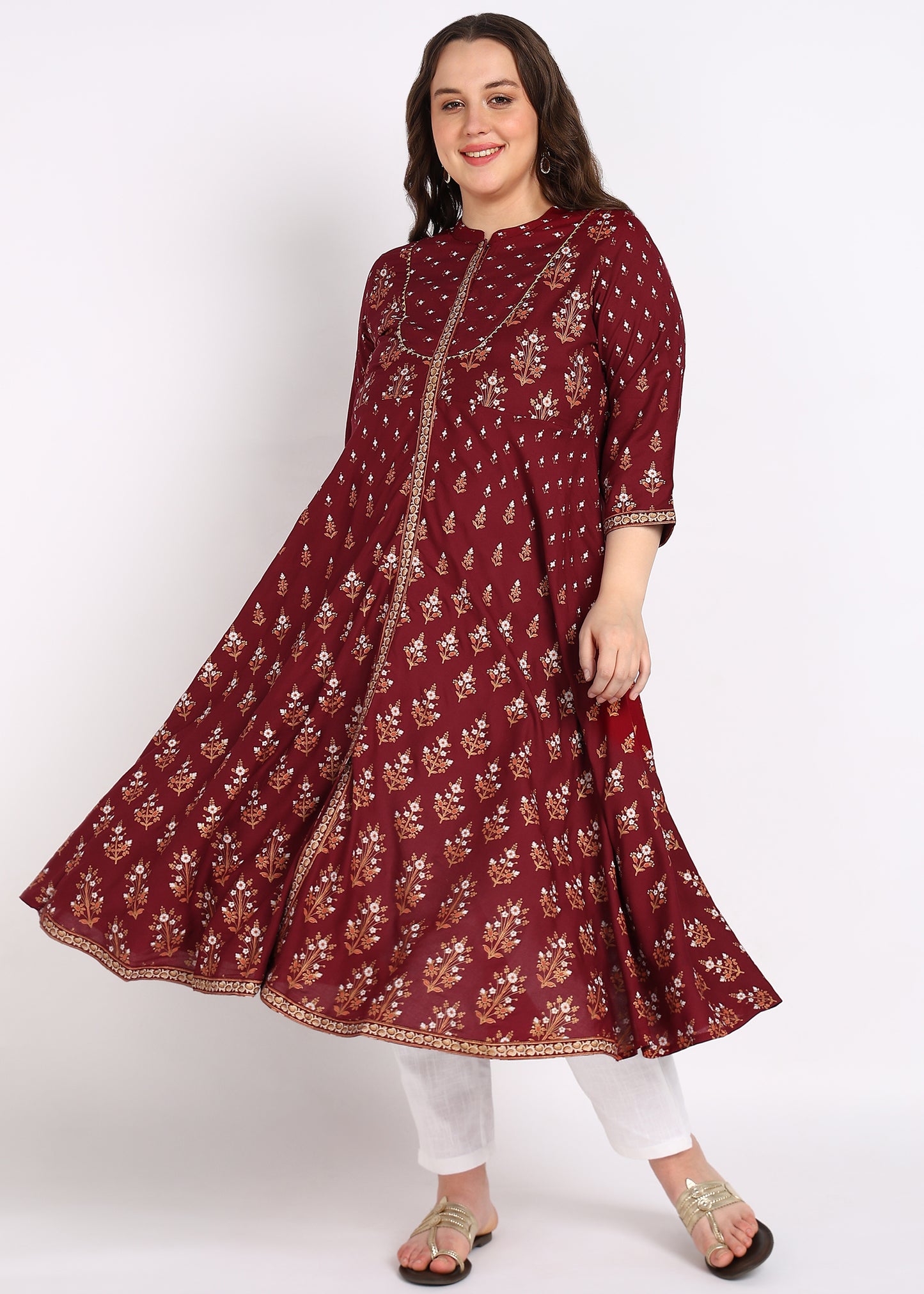 Graceful Green Plus Size Kurta – Refreshing Elegance & Comfort