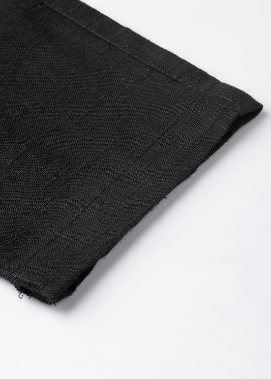 Cotton Slub Solid Regular Fit Casual Trouser Pants